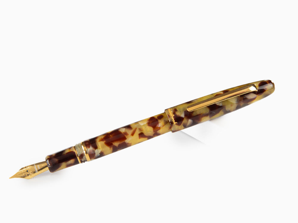 Esterbrook Estie Tortoise Fountain Pen, Black Resin, Gold plated, E136