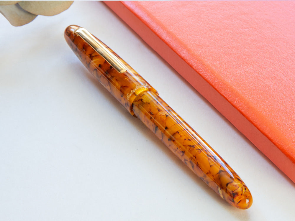 Esterbrook Estie Honeycomb Rollerball pen, Resin, Amber, Gold plated, E427