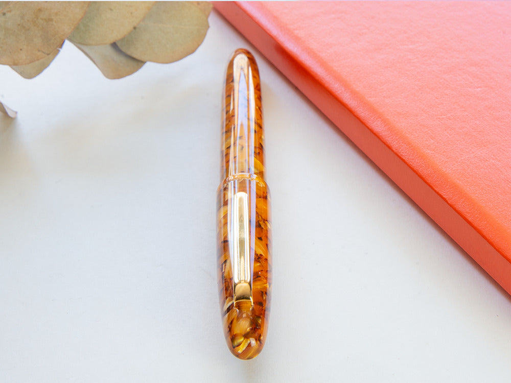 Esterbrook Estie Honeycomb Rollerball pen, Resin, Amber, Gold plated, E427