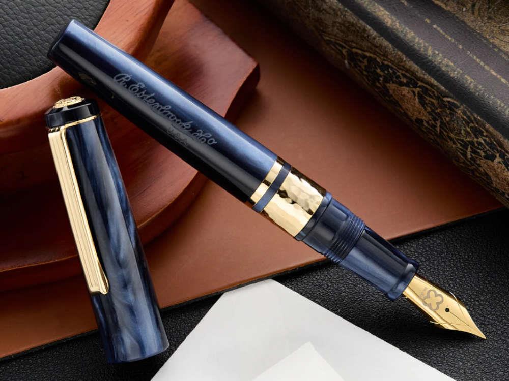 Esterbrook Model J Capri Blue Fountain Pen, Gold trim, EBJCB