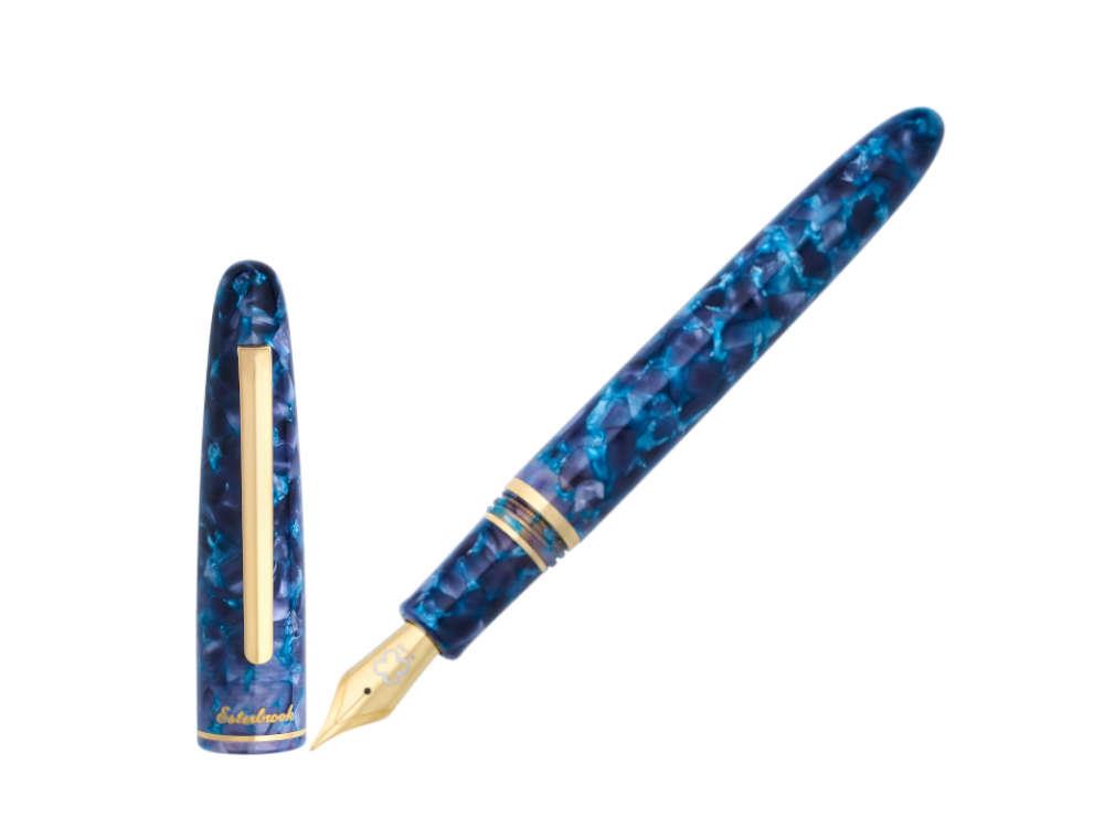 Esterbrook Estie Blue Moon Fountain Pen, Converter, Gold plated, EBM2206