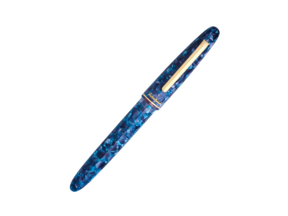 Esterbrook Estie Blue Moon Fountain Pen, Converter, Gold plated, EBM2206