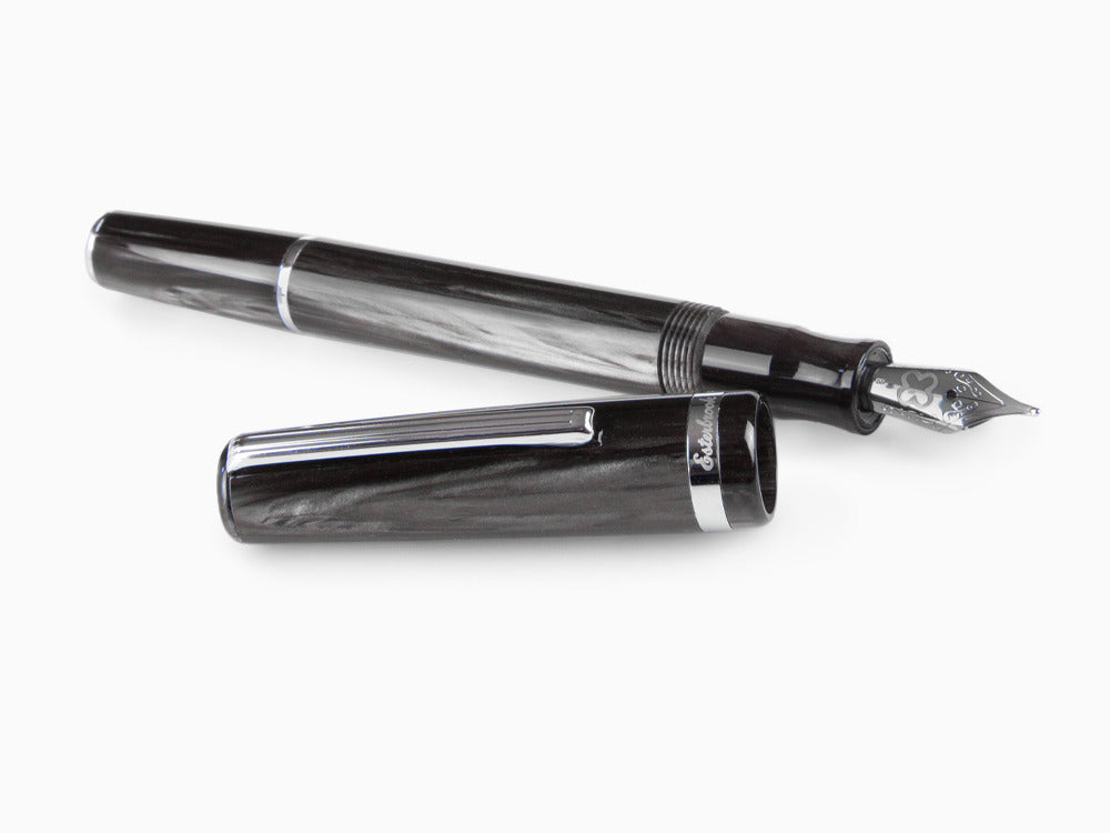 Esterbrook JR Tuxedo Fountain Pen, Marbled resin, Black, EJR-BLACK