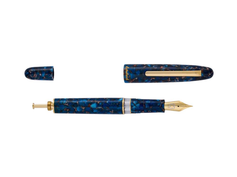 Esterbrook Estie Nouveau Bleu Fountain Pen, Piston, Gold plated, ENB256