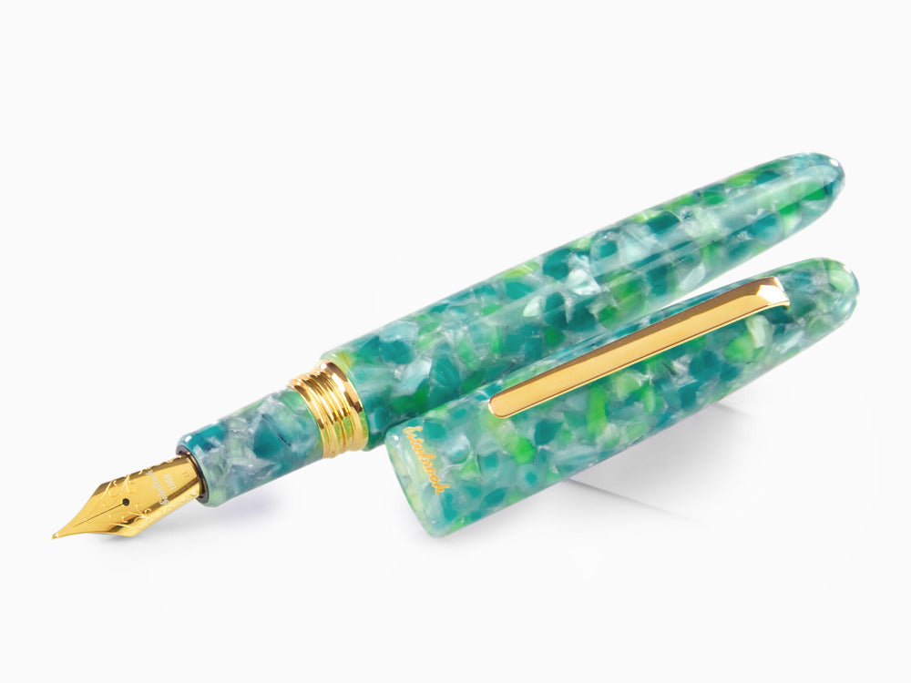 Esterbrook Estie Oversize Sea Glass Fountain Pen, Gold plated, ESG806