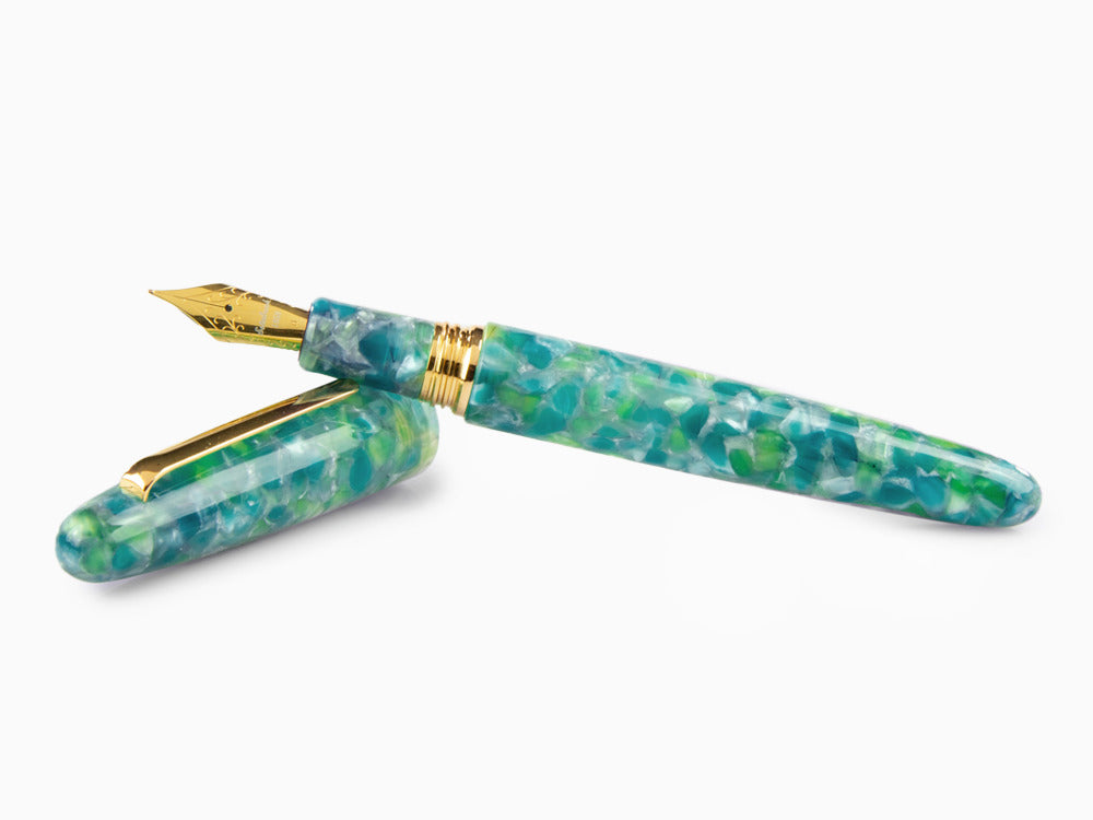 Esterbrook Estie Oversize Sea Glass Fountain Pen, Gold plated, ESG806