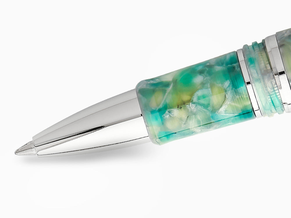 Esterbrook Estie Sea Glass Rollerball pen, Resin, Green, Chrome Trim, ESG827