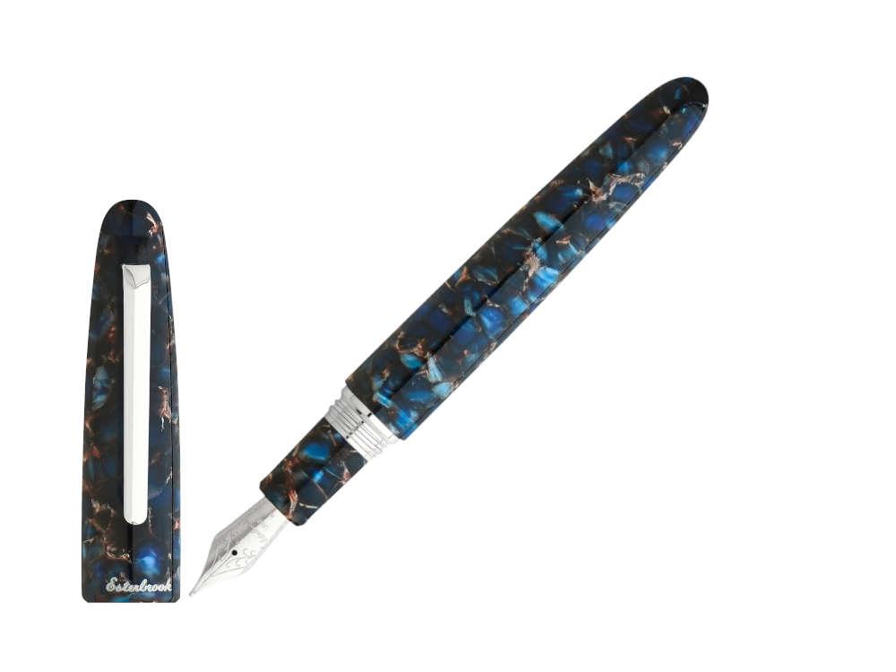 Esterbrook Estie Oversize Nouveau Bleu Fountain Pen, Palladium, ENB136