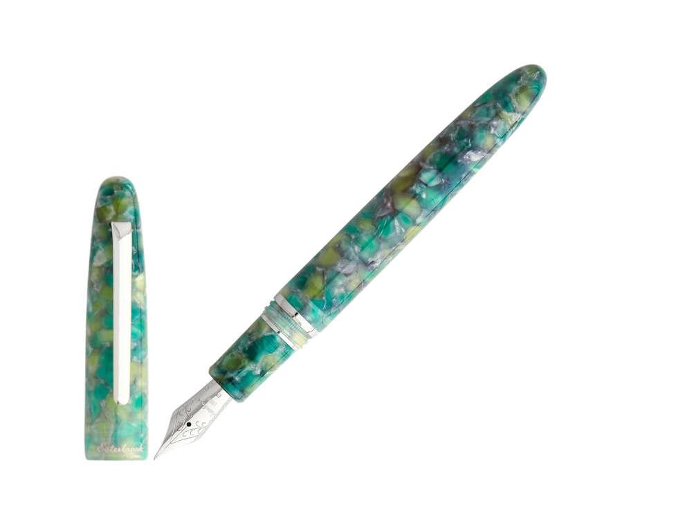 Esterbrook Estie Sea Glass Fountain Pen, Chrome Trim, ESG836