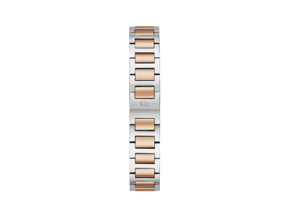 GC Watches Coussin Shape Lady Quartz Watch, Rose Gold, Grey, 36 mm, Y98001L5MF