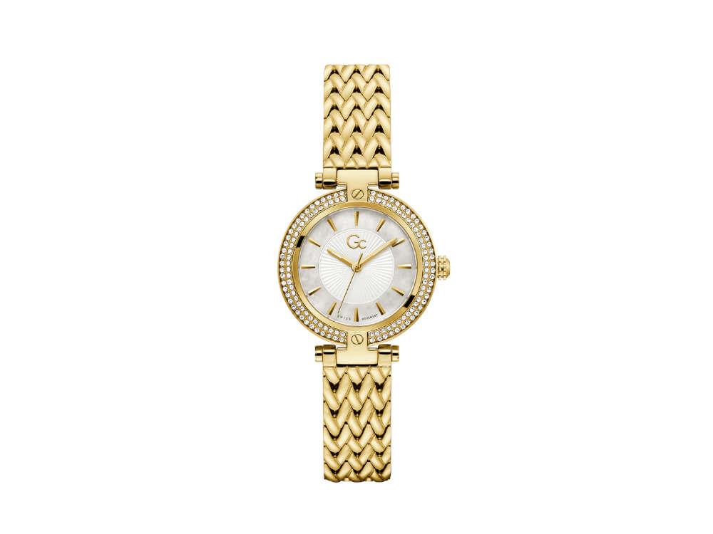 GC Watches Vogue Quartz Watch, PVD Gold, White, 32 mm, Z22002L1MF