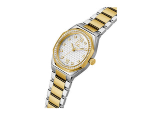 GC Watches Coussin Sleek Lady Quartz Watch, White, 34 mm, Z25002L1MF