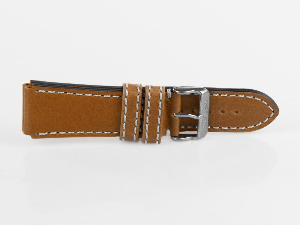 Glycine, Leather strap, 24mm, Brown, CBIGBR-24