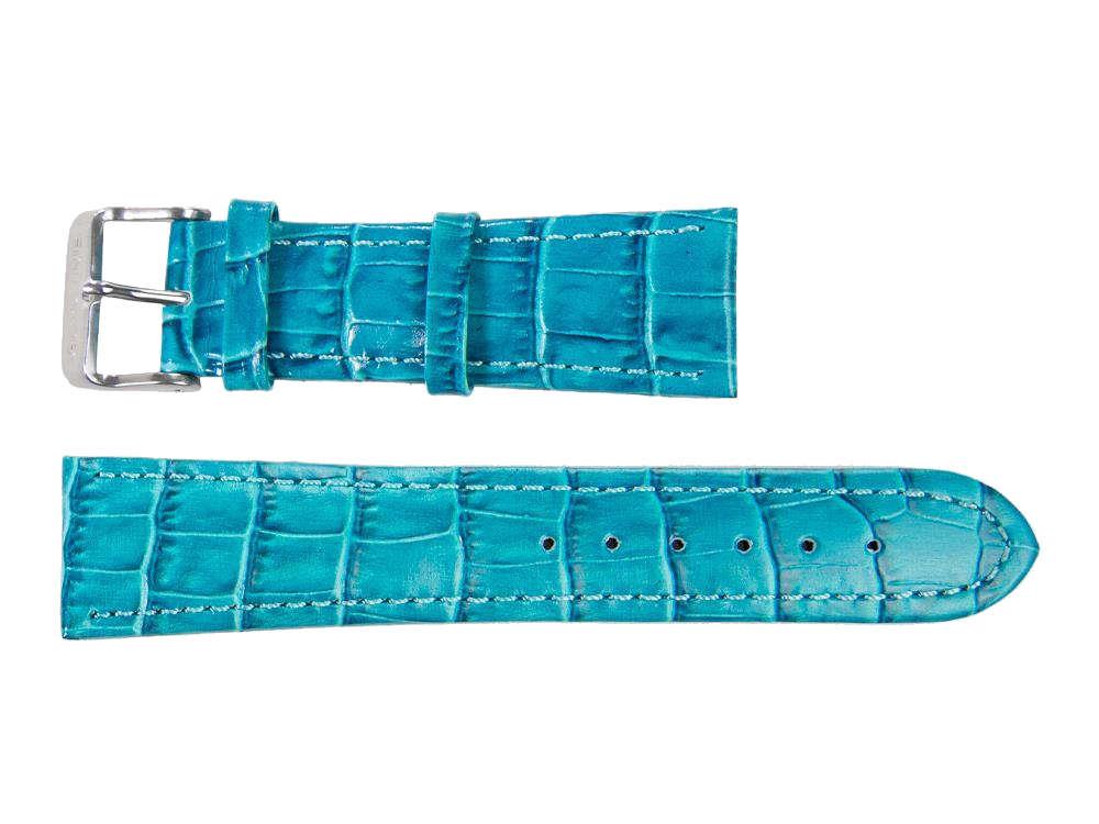 Glycine, Leather strap, 24mm, Blue, LBKTQ-24