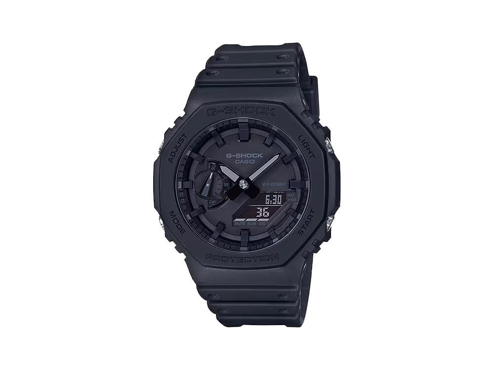 G-SHOCK Casio Classic Quartz Watch, Resin, Black, 48.5 × 45.4mm, GA-2100-1A1ER