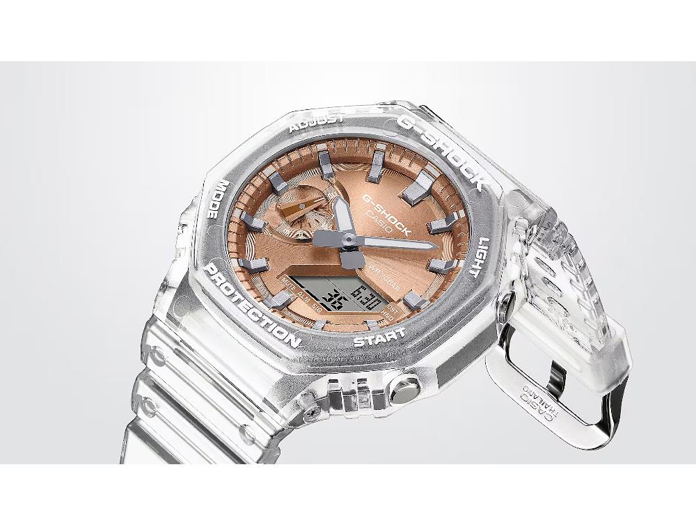 G-SHOCK Casio Classic Bright Metallic Quartz Watch, Gold pink, GA-2100BM-7A5ER