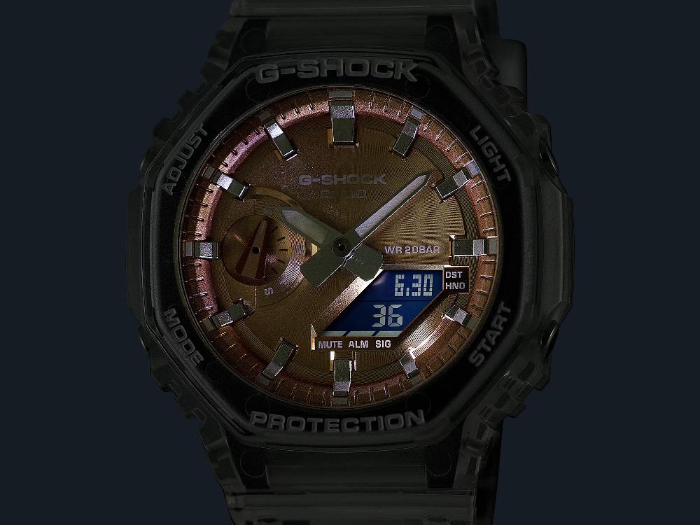 G-SHOCK Casio Classic Bright Metallic Quartz Watch, Gold pink, GA-2100BM-7A5ER