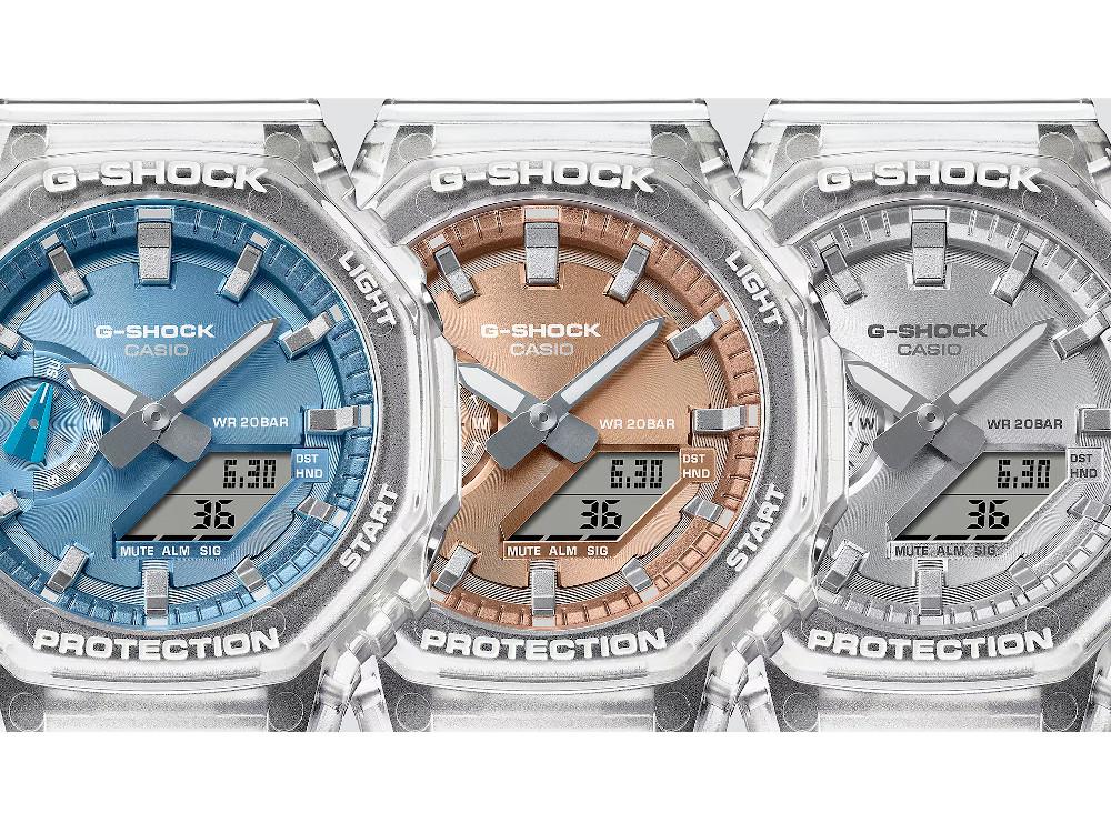 G-SHOCK Casio Classic Bright Metallic Quartz Watch, Silver, GA-2100BM-7A8ER