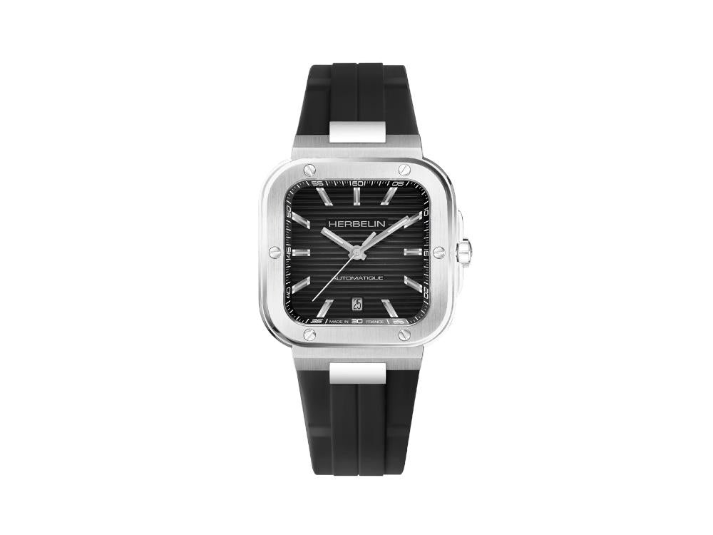 Herbelin Cap Camarat Square Automatic Watch, Black, 39 mm, 1646A14CA