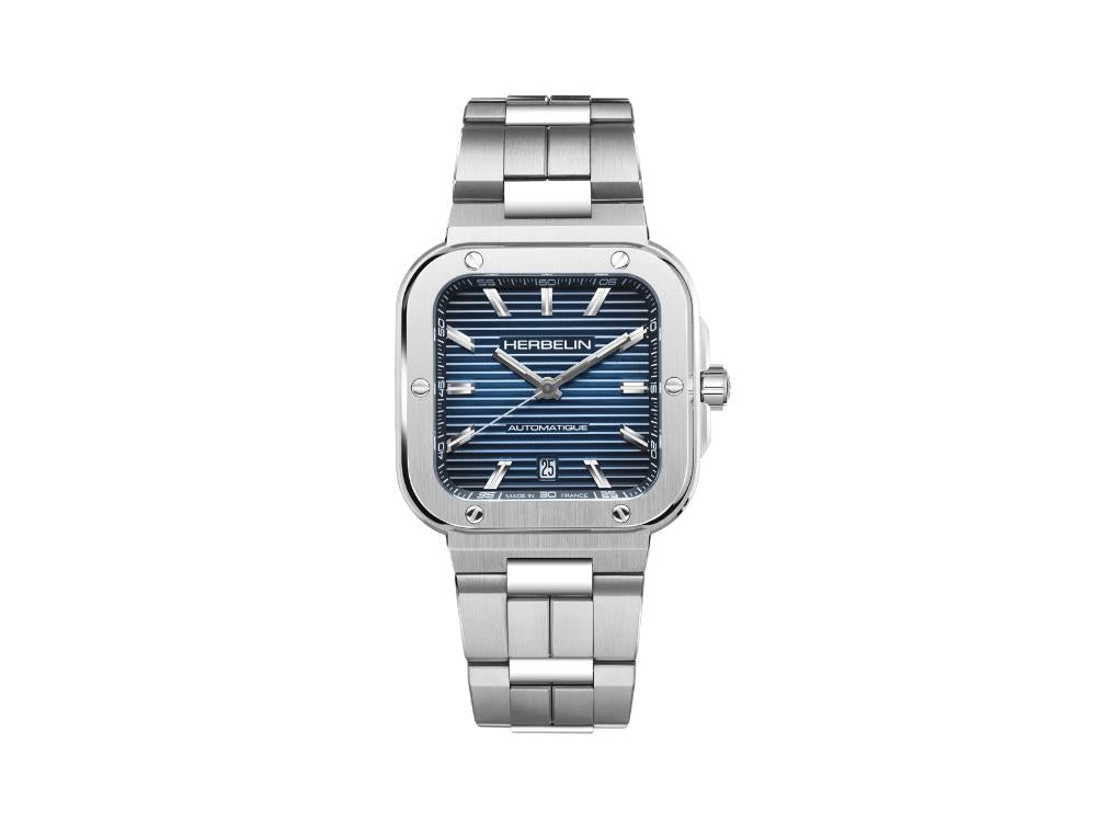 Herbelin Cap Camarat Square Automatic Watch, Blue, 39 mm, 1646B15