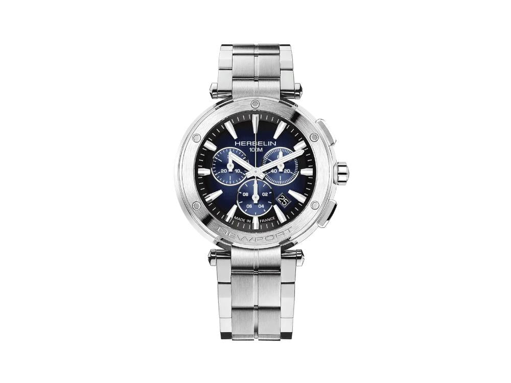 Herbelin Newport Chrono Quartz Watch, Blue, 43 mm, 37688B35