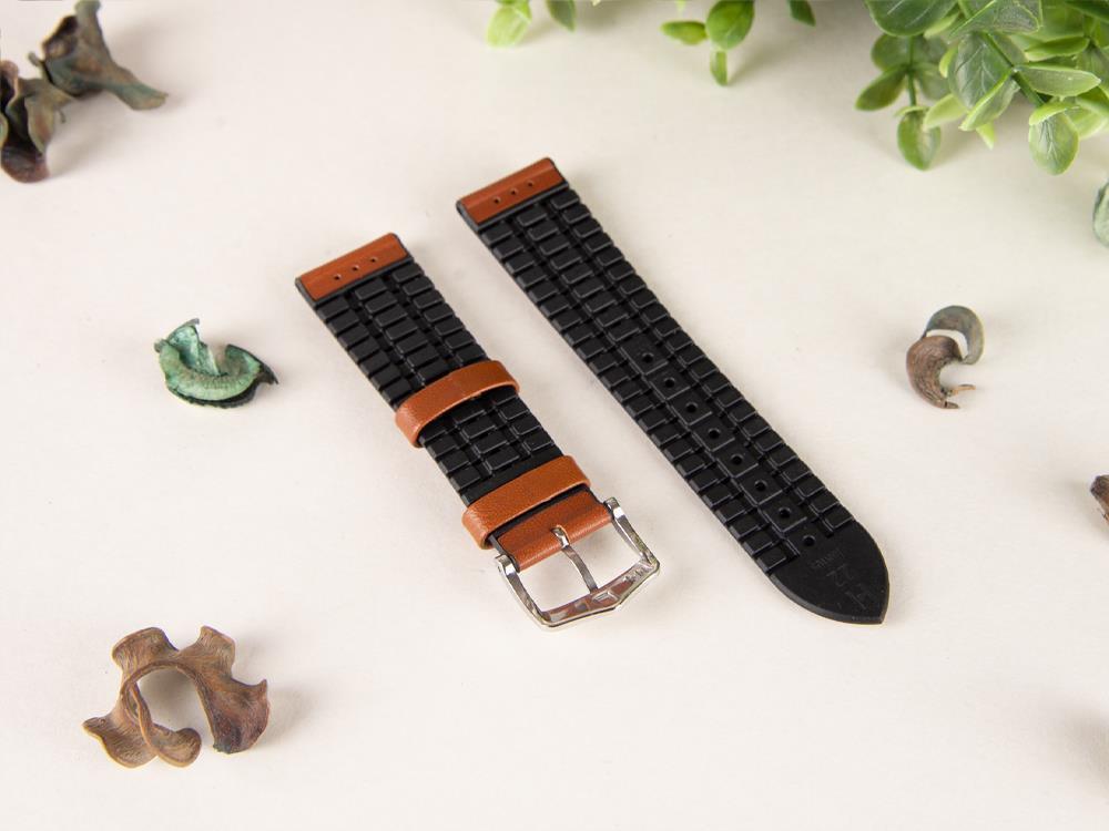 Hirsch James Performance Collection Strap, Brown, 22 mm, 0925002070-2-22