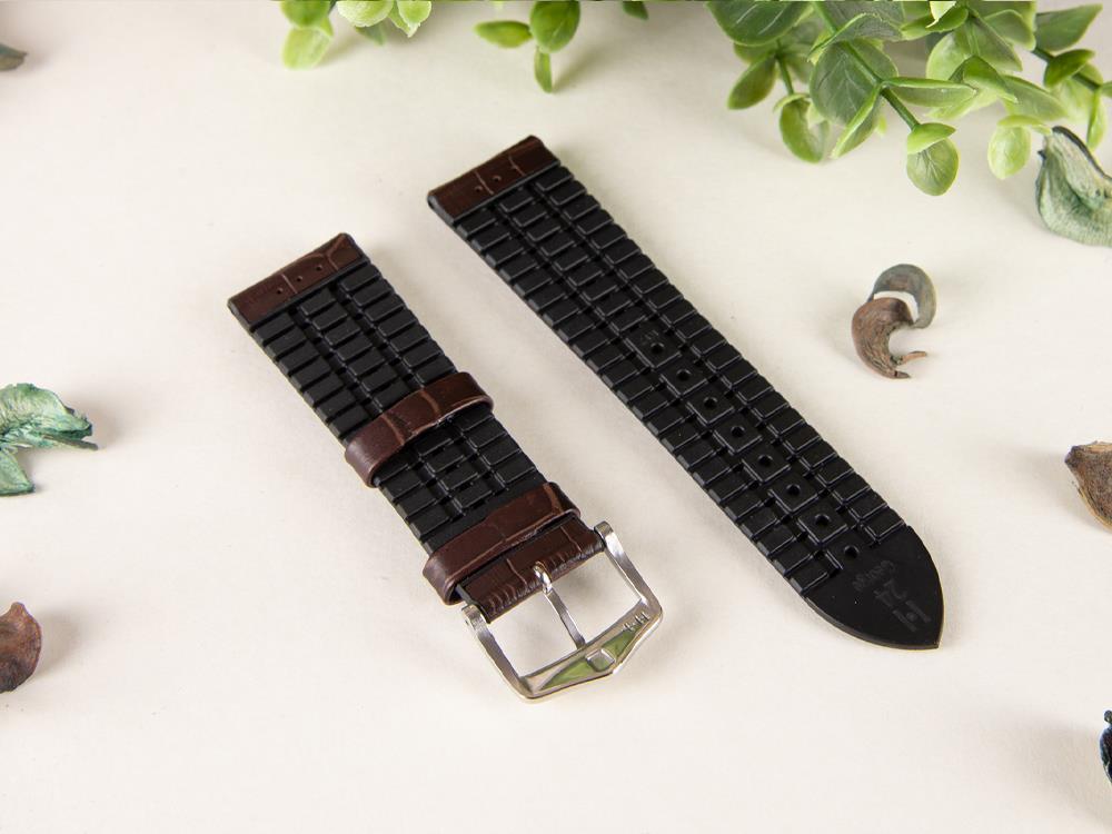 Hirsch George Performance Collection Strap, Brown, 24 mm, 0925128010-2-24