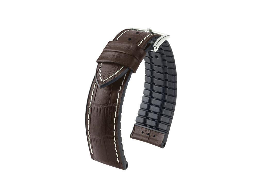 Hirsch George Performance Collection Strap, Brown, 24 mm, 0925128010-2-24