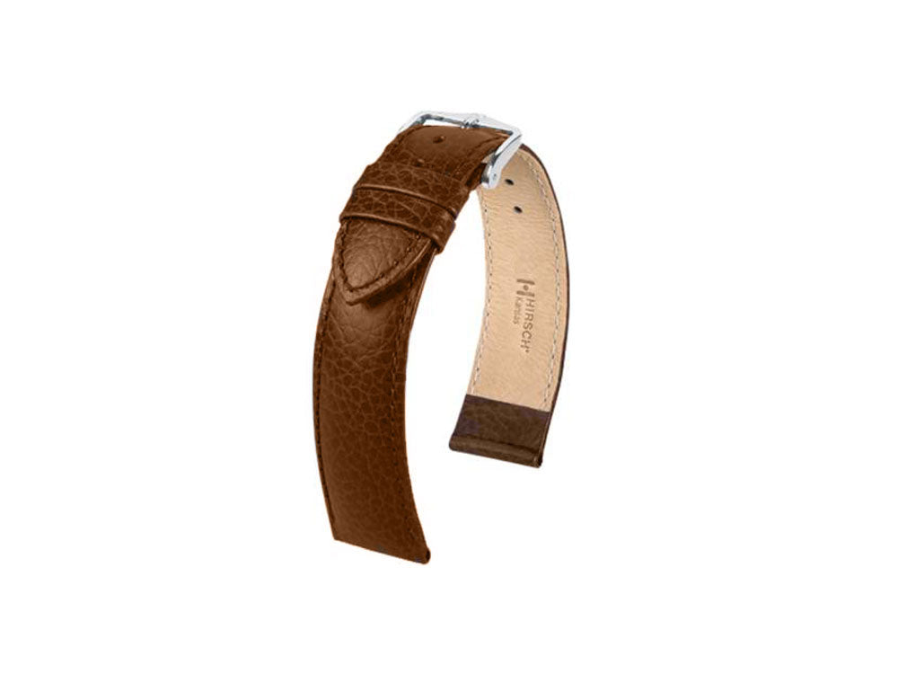 Hirsch Kansas Calfskin Strap, Golden Brown, 18 mm, L (200 mm), 01502070-2-18