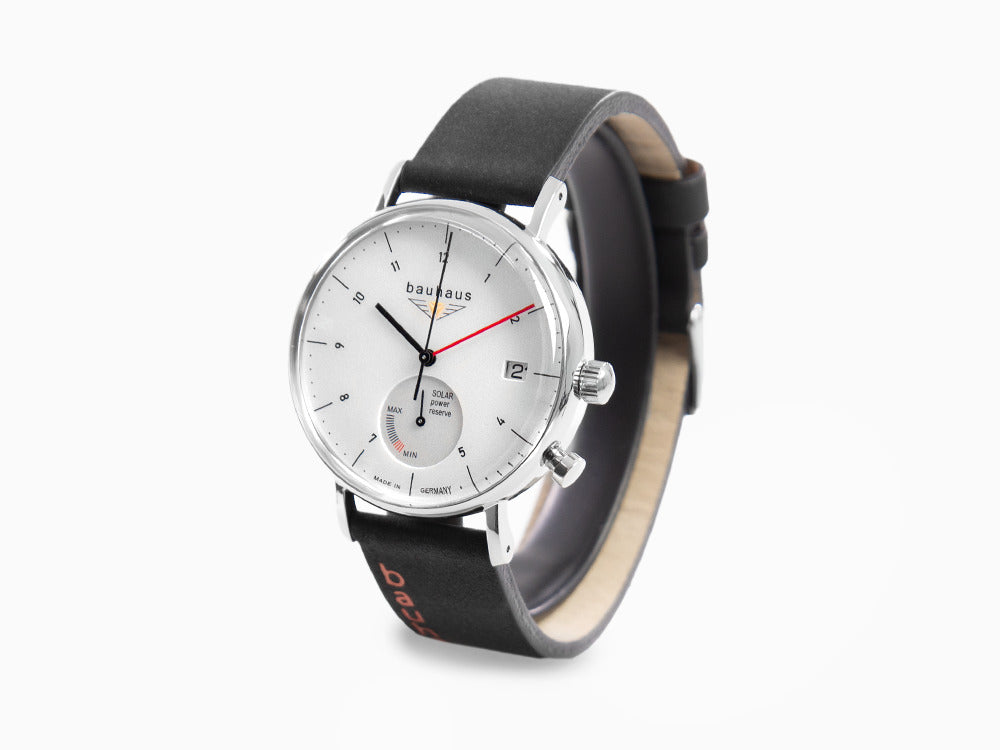 Bauhaus Quartz Watch, Silver, 41 mm, Day, 2112-1