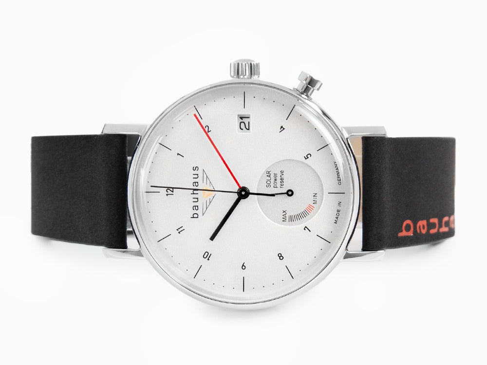 Bauhaus Quartz Watch, Silver, 41 mm, Day, 2112-1