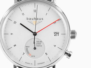 Bauhaus Quartz Watch, Silver, 41 mm, Day, 2112-1