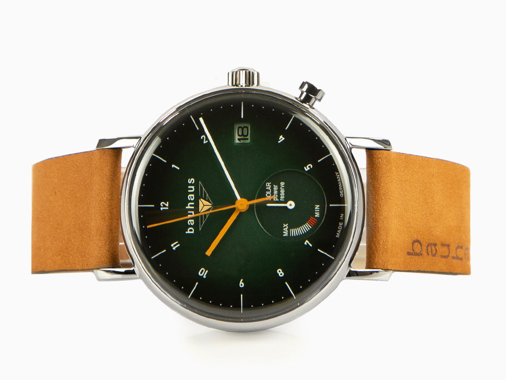 Bauhaus Quartz Watch, Green, 41 mm, Day, 2112-4