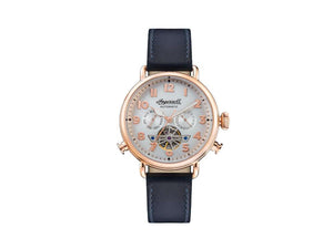 Ingersoll Muse Automatic Watch, PVD Rose, White, 45 mm, Leather strap, I09501B