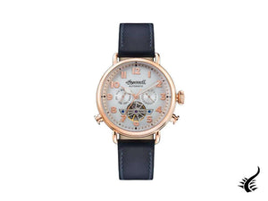 Ingersoll Muse Automatic Watch, PVD Rose, White, 45 mm, Leather strap, I09501B