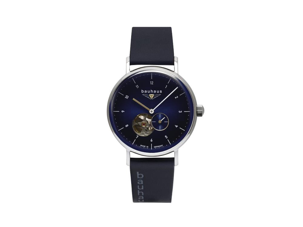 Bauhaus Automatic Watch, Blue, 41 mm, 2166-3