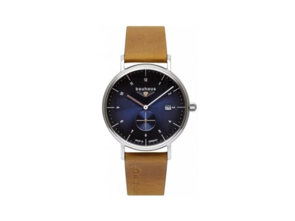 Bauhaus Quartz Watch, Blue, 41 mm, Day, 2130-3