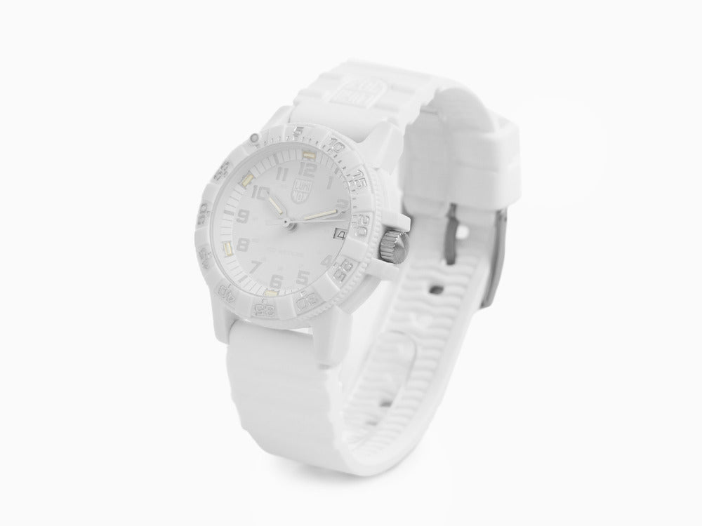 Luminox Leatherback Sea Turtle Quartz Watch, White, Fiberglass, 39mm, 10 atm