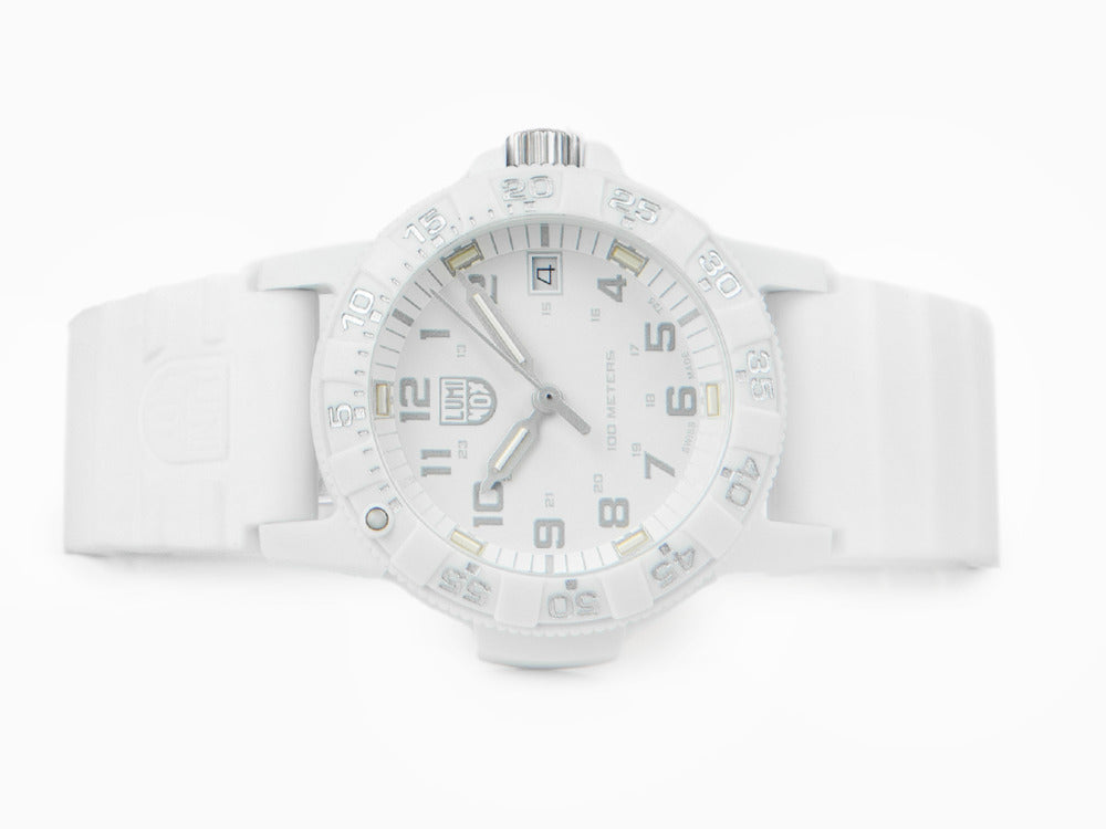 Luminox Leatherback Sea Turtle Quartz Watch, White, Fiberglass, 39mm, 10 atm