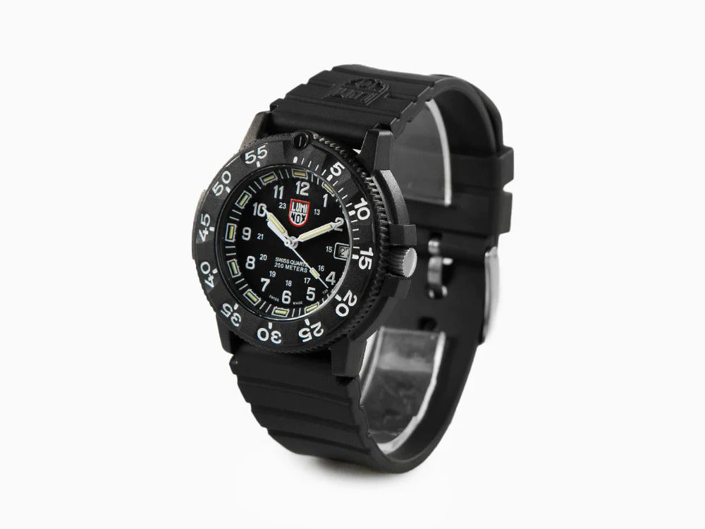 Luminox Sea Navy Seal Quartz Watch, Carbon, Black/White, XS.3001