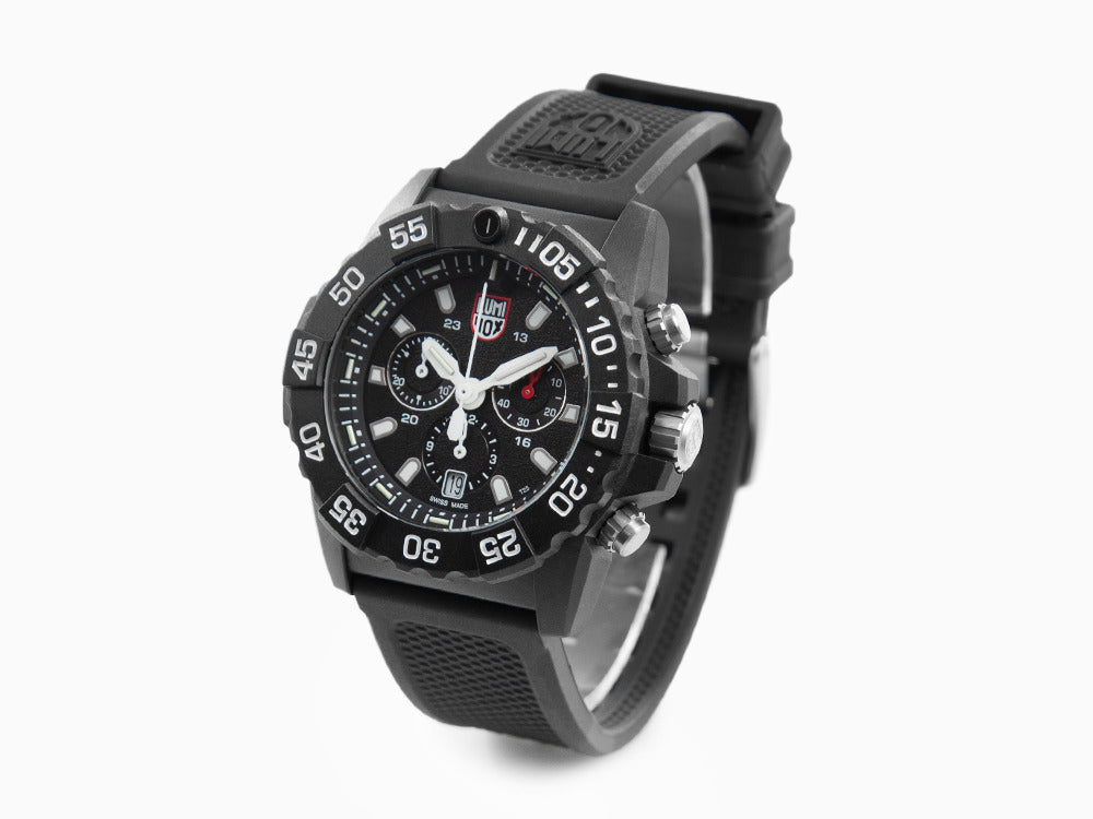 Luminox Sea Navy Seal Chronograph 3580 Series Quartz Watch, Black, XS.3581