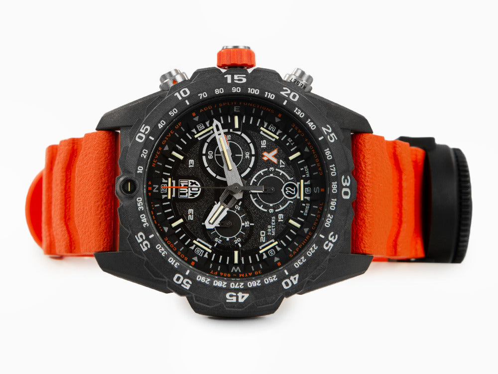 Luminox Bear Grylls Survival Master Quartz Watch, Carbon, Orange, 45mm, XS.3749