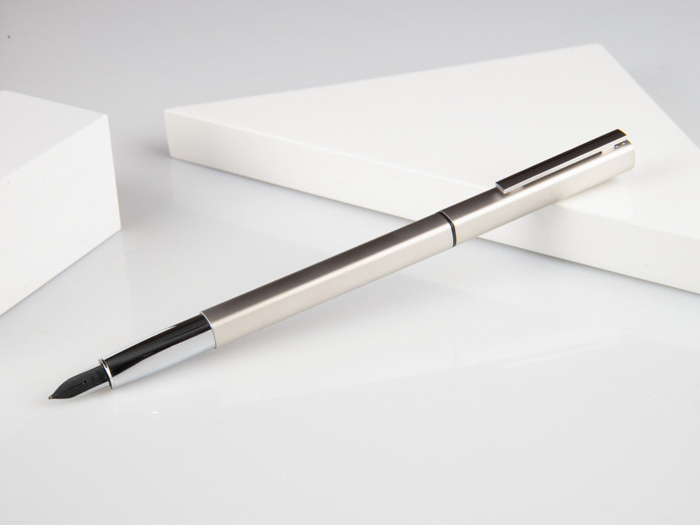 Lamy Ideos Fountain Pen, Aluminum, Silver, Anodised, 1235462