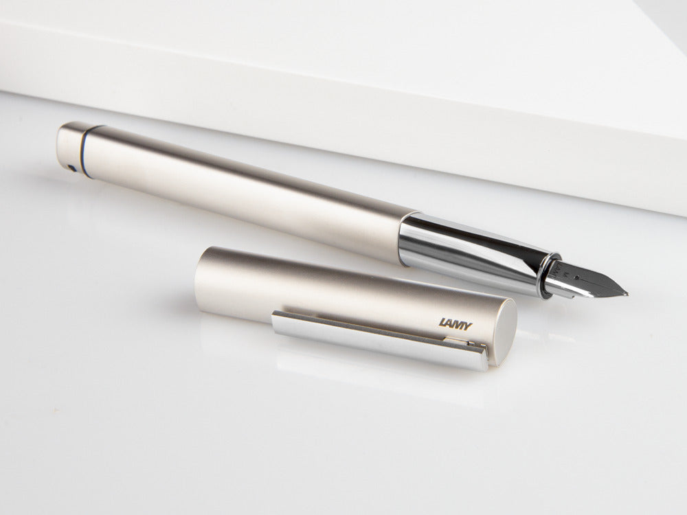 Lamy Ideos Fountain Pen, Aluminum, Silver, Anodised, 1235462