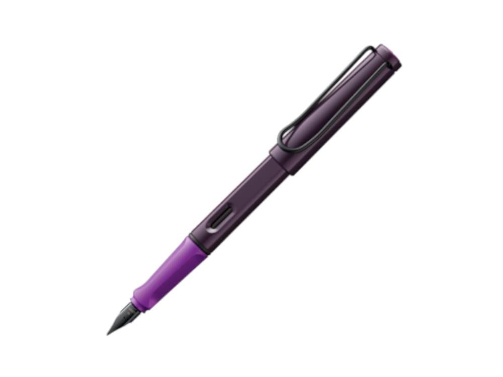 Lamy Safari Violet Blackberry Fountain Pen, Black Resin, 1238385