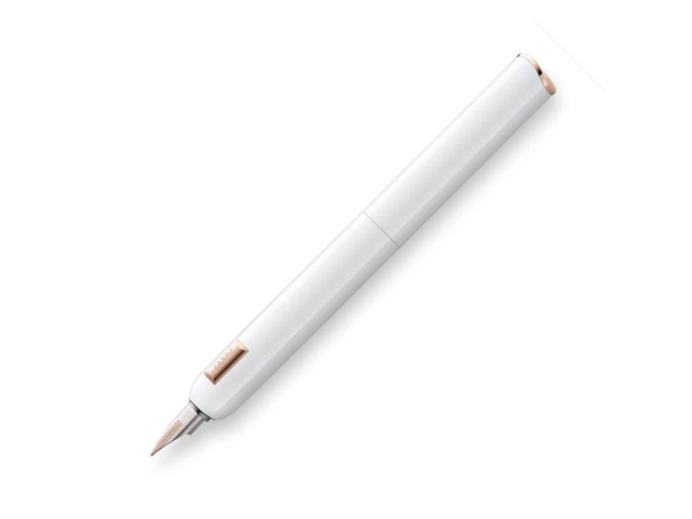 Lamy Dialog CC Fountain Pen, Lacquer, Rose Gold Plated, White, 1234405