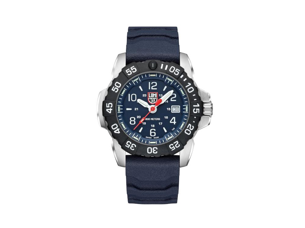 Luminox Navy Seal Steel 3250 Time Date Series Quartz Watch, Blue, XS.3253.CB