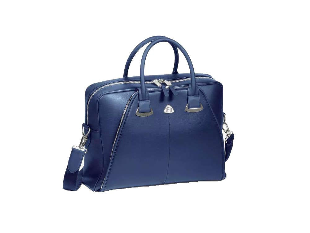 Maybach The Adviser I Document case, Leather, Blue, Zip, MMA-BAGADV-BLUE