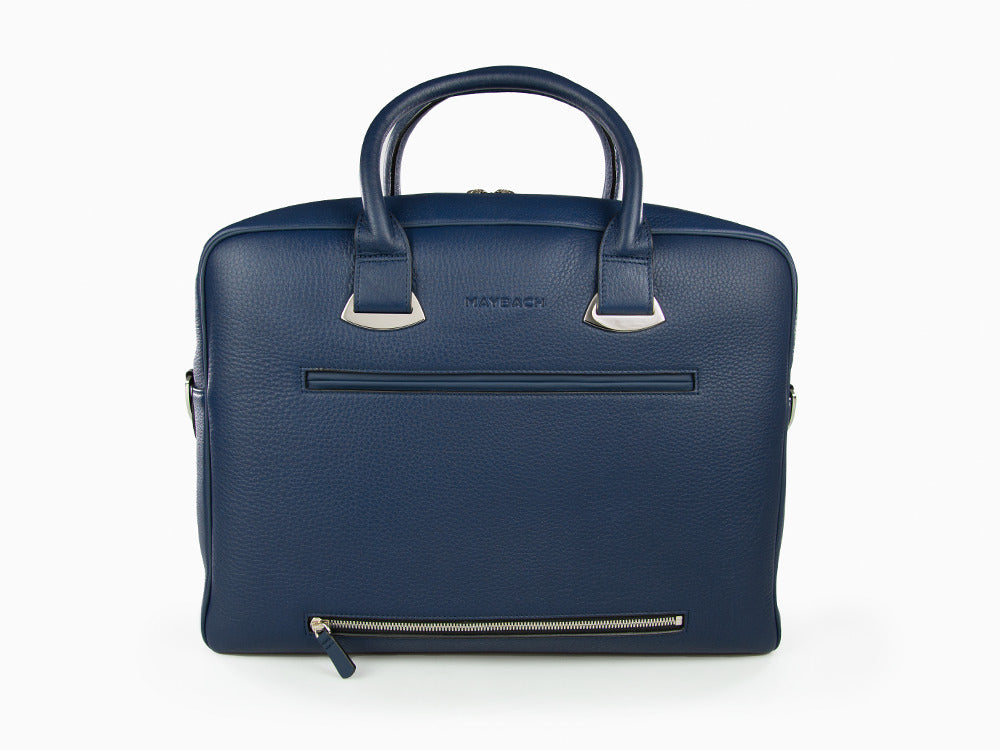 Maybach The Adviser I Document case, Leather, Blue, Zip, MMA-BAGADV-BLUE