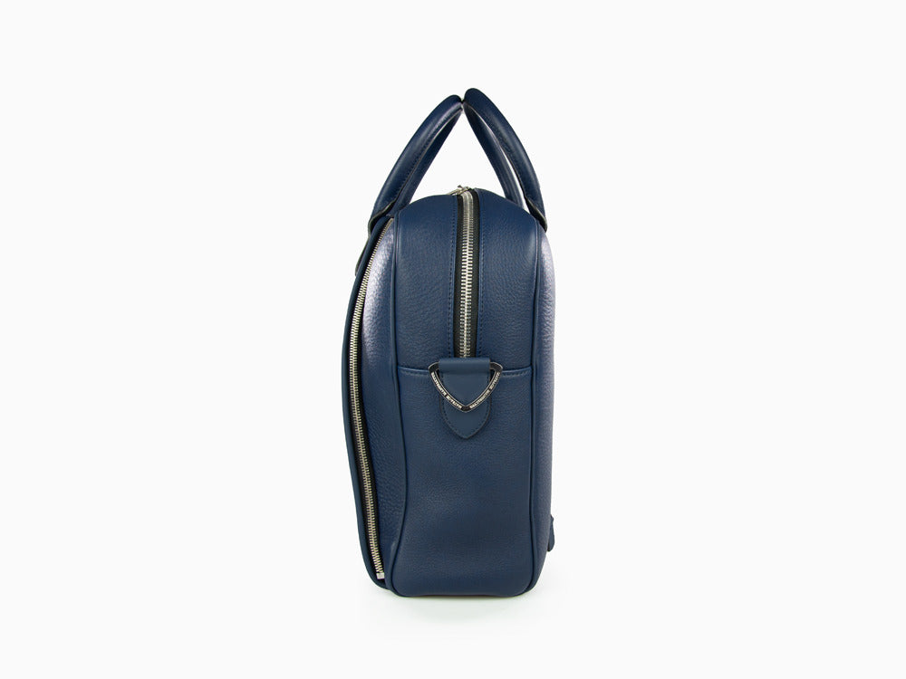 Maybach The Adviser I Document case, Leather, Blue, Zip, MMA-BAGADV-BLUE